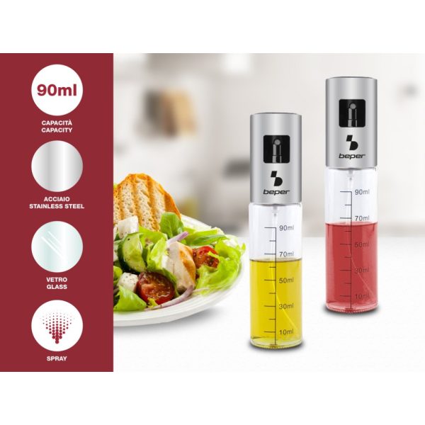 Beper Oil Spray Bottle With Graduated Glass - Oil Sprayer For Cooking Air Fryer, C102SPE001