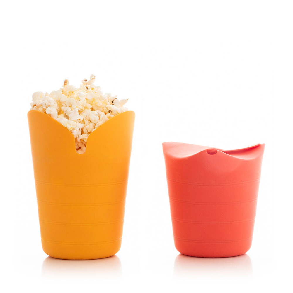 InnovaGoods Collapsible Silicone Popcorn Poppers Popbox (Pack Of 2), V0103138