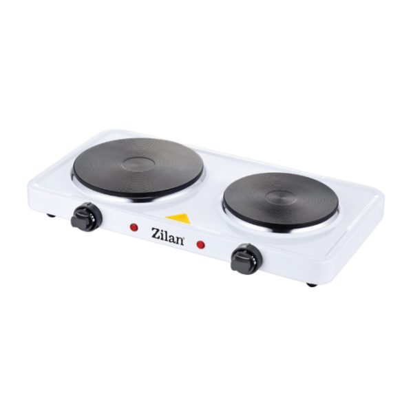 Zilan Double Electric Hotplate 2500W, 155-185mm, White, ZLN2180