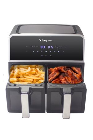 Beper 9 Liter Double Basket Air Fryer, P101FRI090