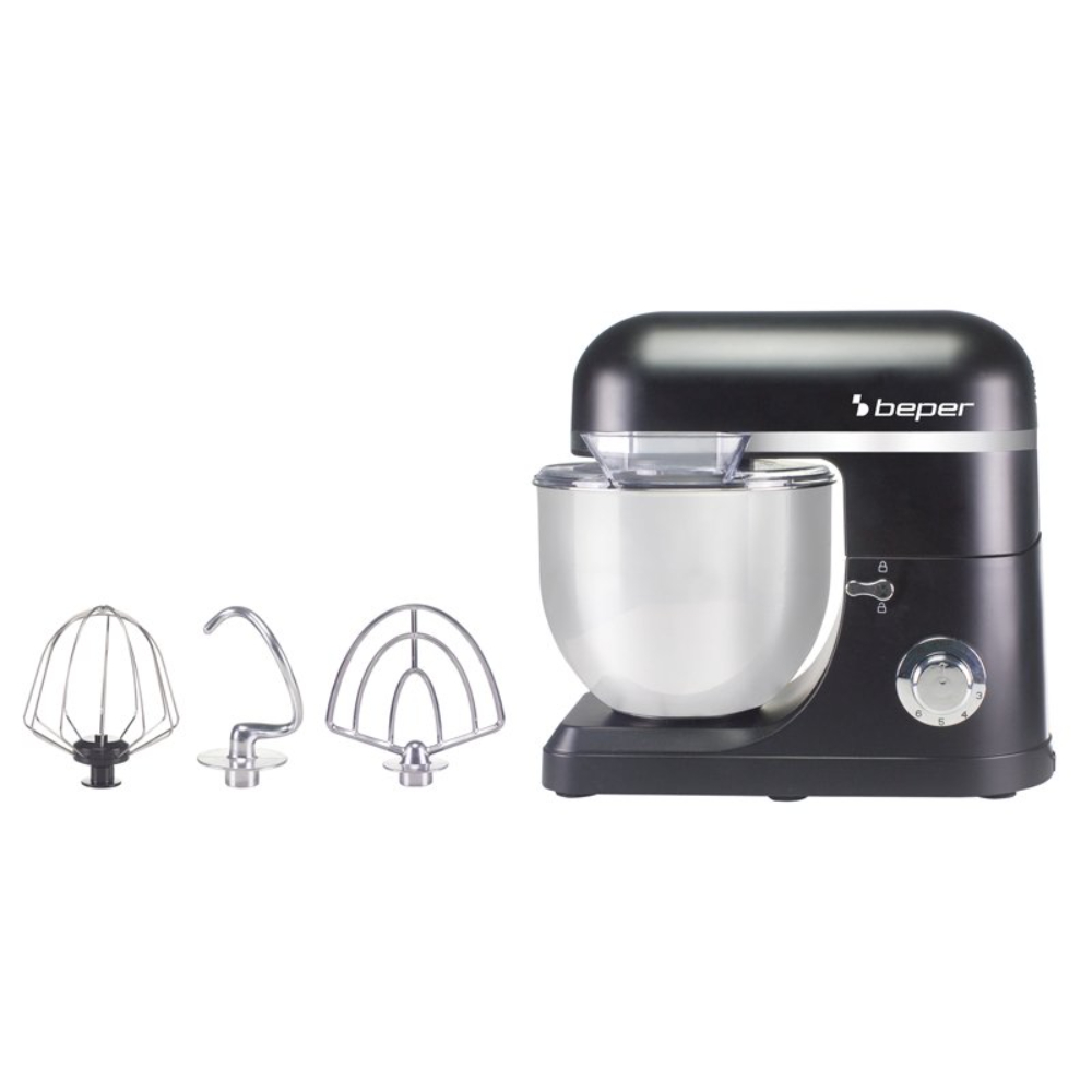 Beper 7L Pastry Mixer With 6 Speeds And Pulse Function – Bread Mixer Includes Accessories, 1500W, P102SBA550